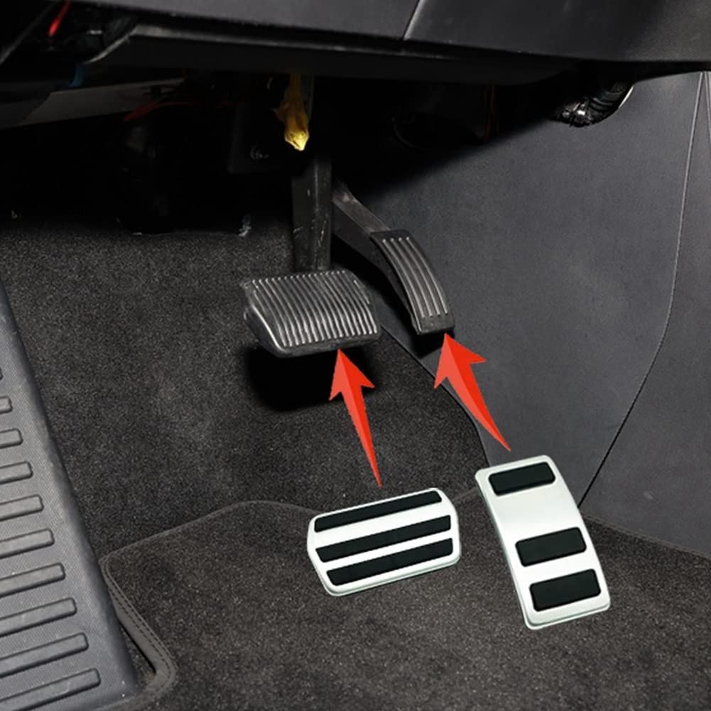 For Ford Mustang Mach-E 2021+ Stainless Steel Pedals Accelerator Brake Foot Pedal Pad Cover Non-Slip Car Replacement A