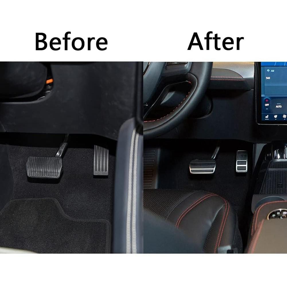 For Ford Mustang Mach-E 2021+ Stainless Steel Pedals Accelerator Brake Foot Pedal Pad Cover Non-Slip Car Replacement A