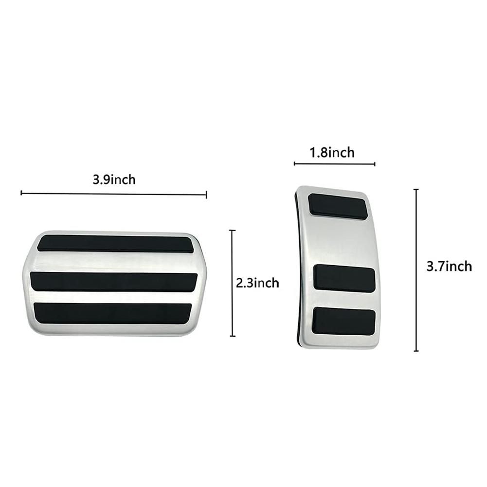 For Ford Mustang Mach-E 2021+ Stainless Steel Pedals Accelerator Brake Foot Pedal Pad Cover Non-Slip Car Replacement A