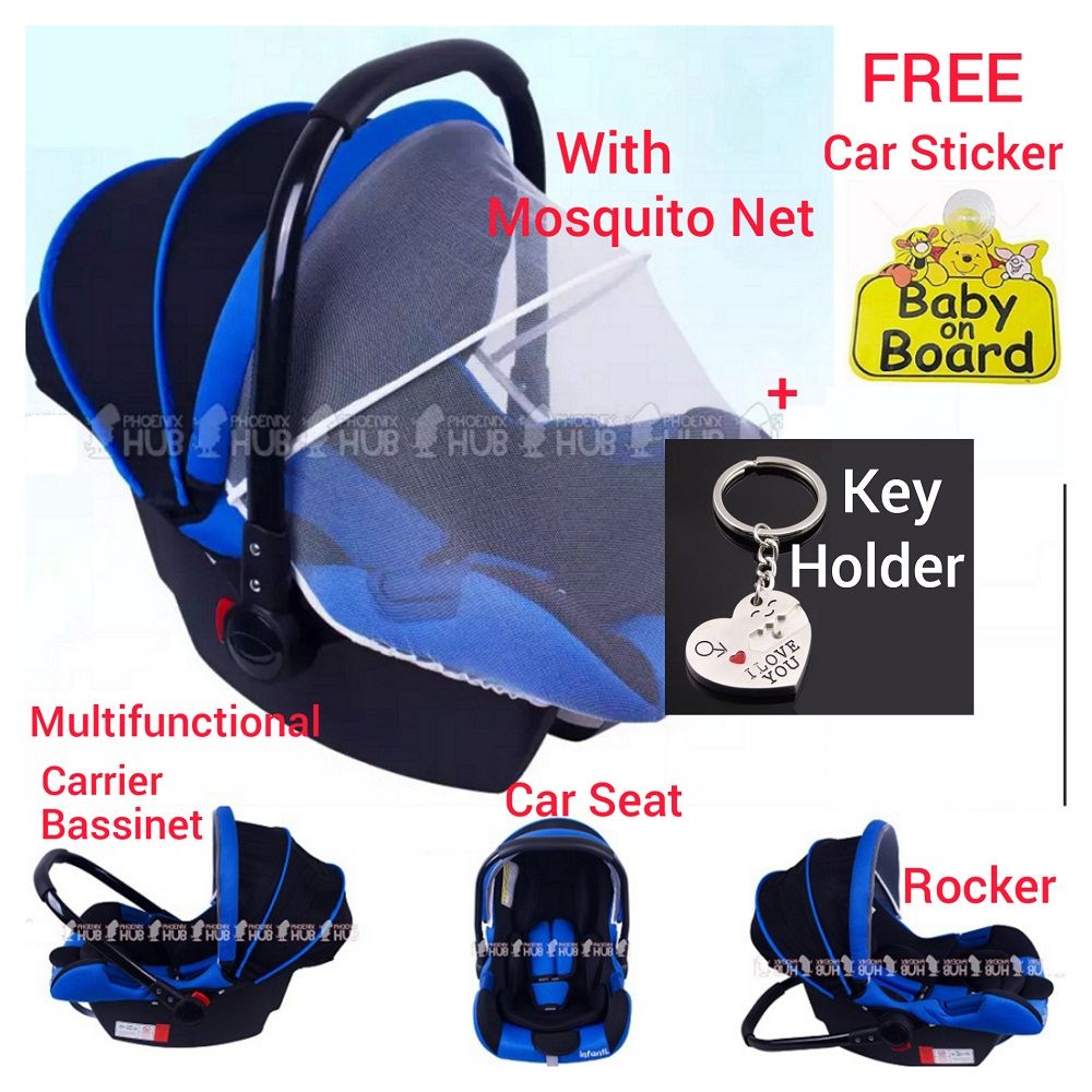 31n1 Baby Car Seat Carrier& Rocker+ Net+ Sticker+Key Holder