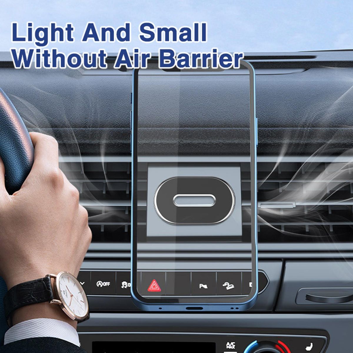 Car Phone Bracket Auto Dashboard Cellphone Mount Silver
