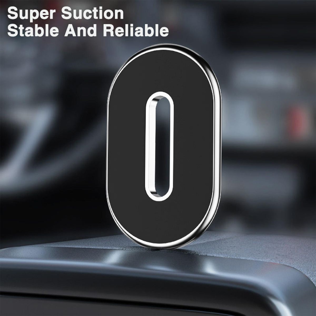Car Phone Bracket Auto Dashboard Cellphone Mount Silver