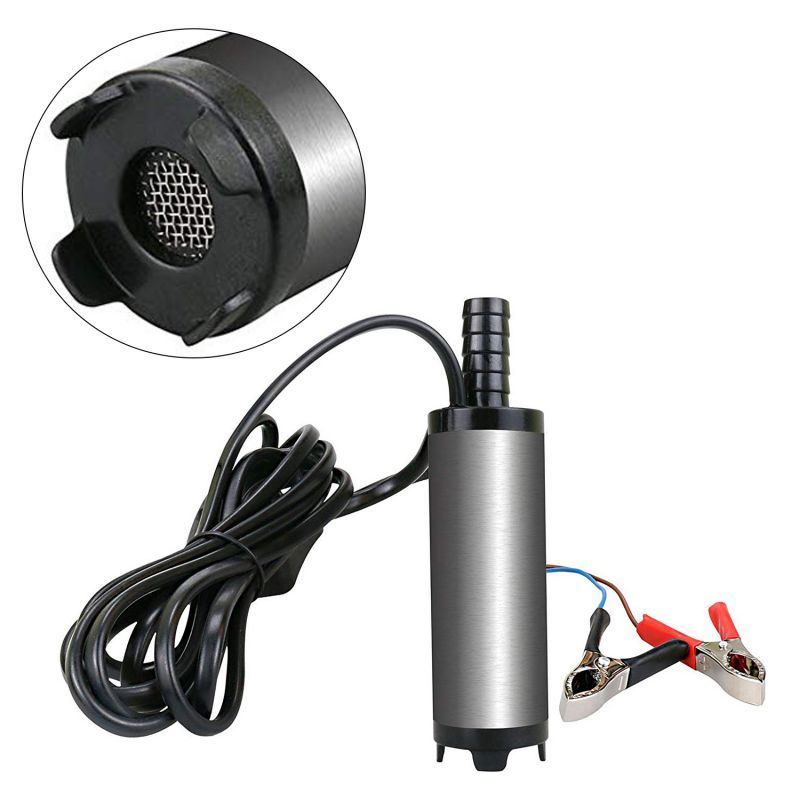 Pump Fuel Water Oil Barrel With Car Pump Charger Multi-Purpose Portable Oil Transfer Pump A2