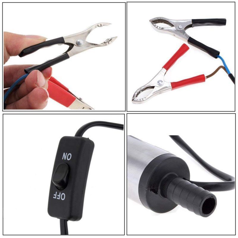 Pump Fuel Water Oil Barrel With Car Pump Charger Multi-Purpose Portable Oil Transfer Pump A2