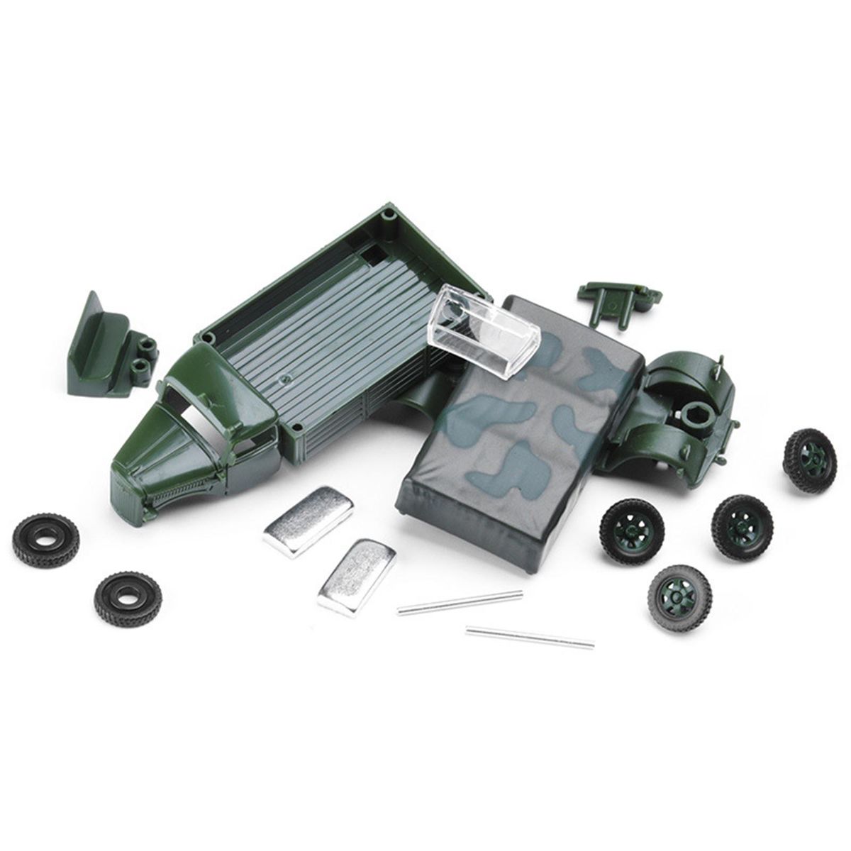 Set Of 4 1/72 4D Assemble Truck Vehicle Model Toy Micro