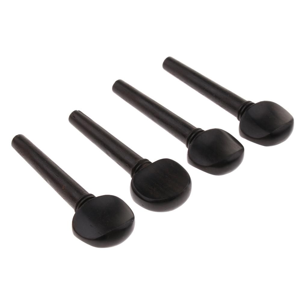 4pcs Violin Tuning Pegs Ebony Wood For Violinist Musical Gift