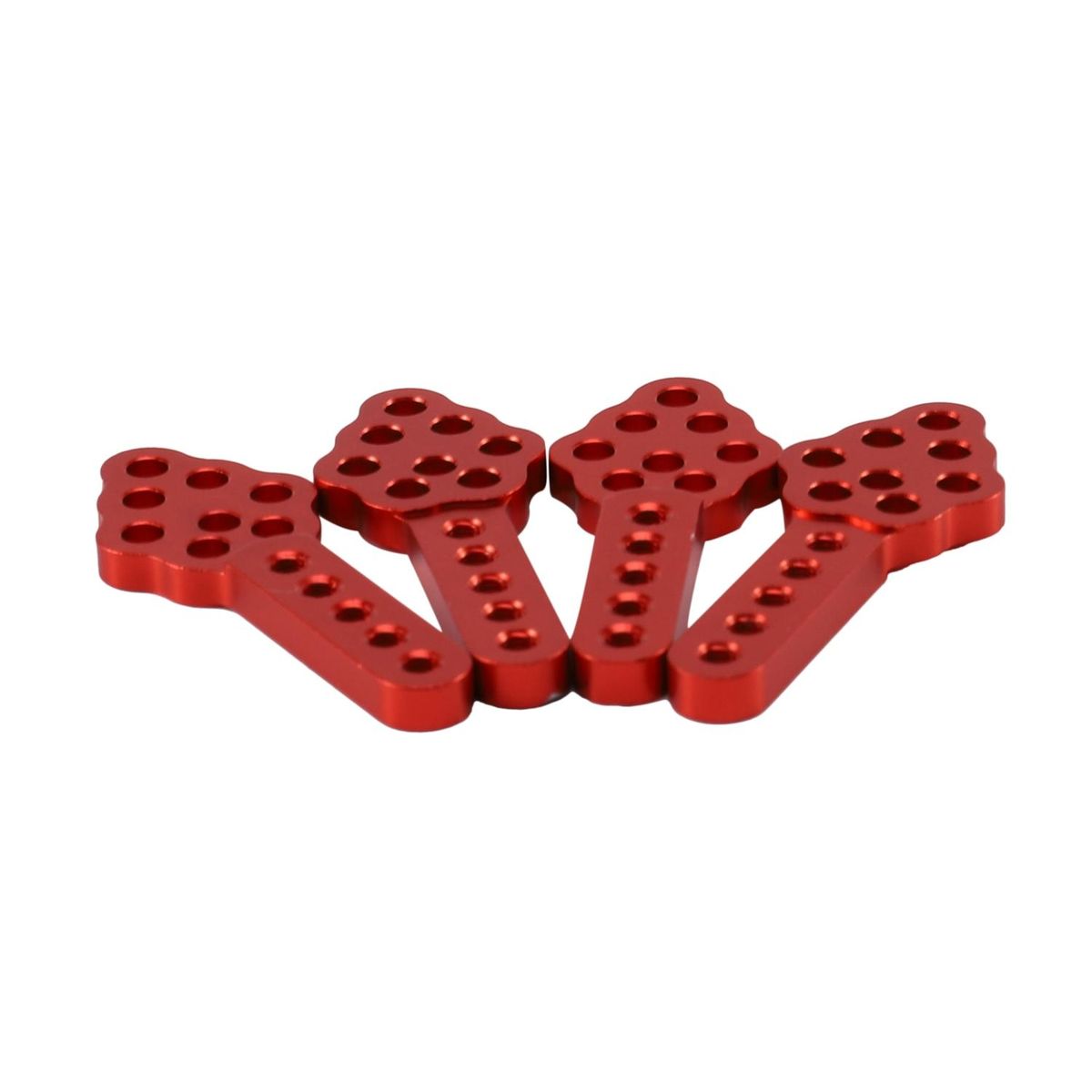 4Pcs CNC Metal Shock Absorber Mount Adjust Height Angle Stand for RC Crawler Car Axial SCX10 90046 D90 D110,Red