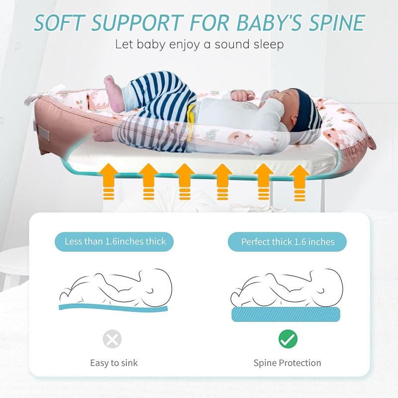 Baby Lounger Co-Sleeping Bassinet Soft Cotton Infant Bed