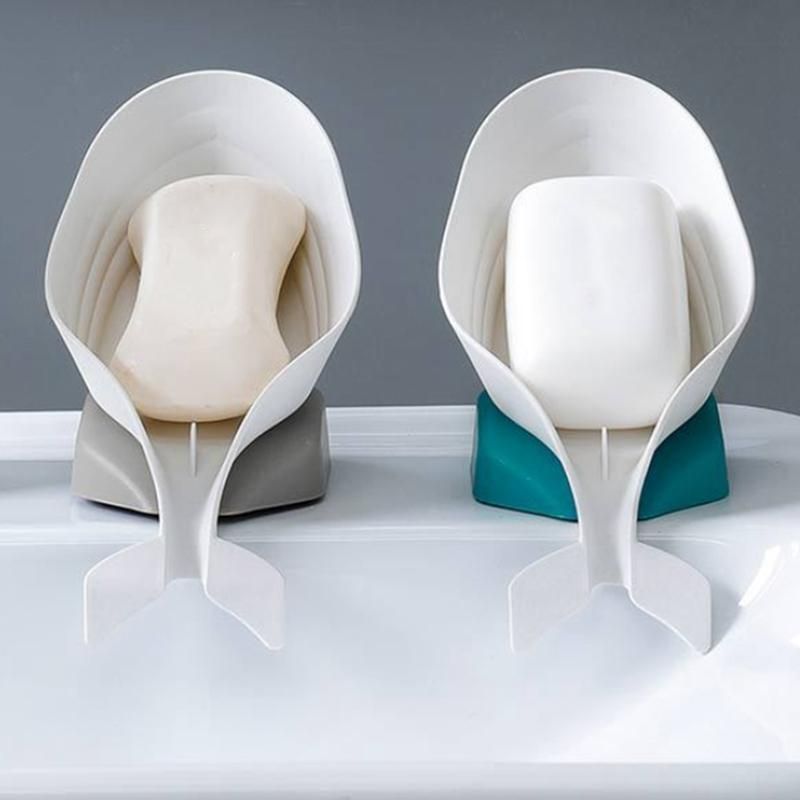 Whale Shape Soap Box Cute Kitchen Dish Brush Racks Non-Slip