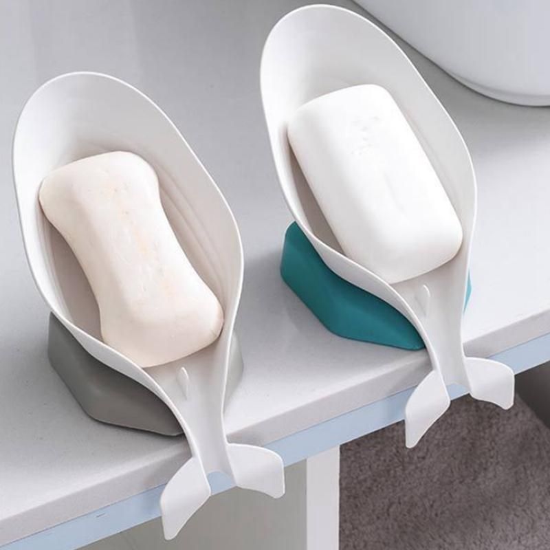 Whale Shape Soap Box Cute Kitchen Dish Brush Racks Non-Slip