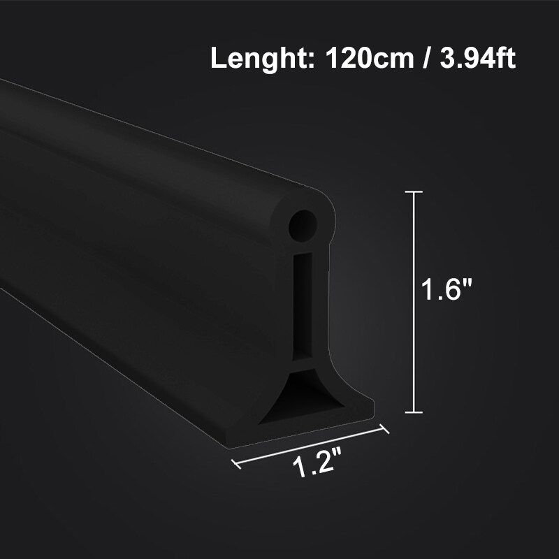 Shower Bathroom Water?Barrier 50-200cm Free Bending Silicone Water Barrier Water?Stopper?Strip Dam Shower Barrier White Black Height 40mm