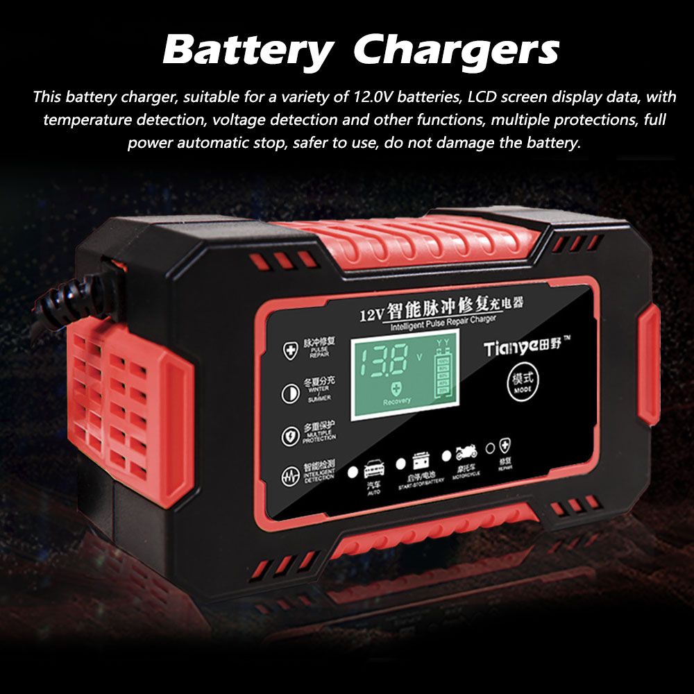 Car Battery Chargers 12.0V Battery Universal Chargers