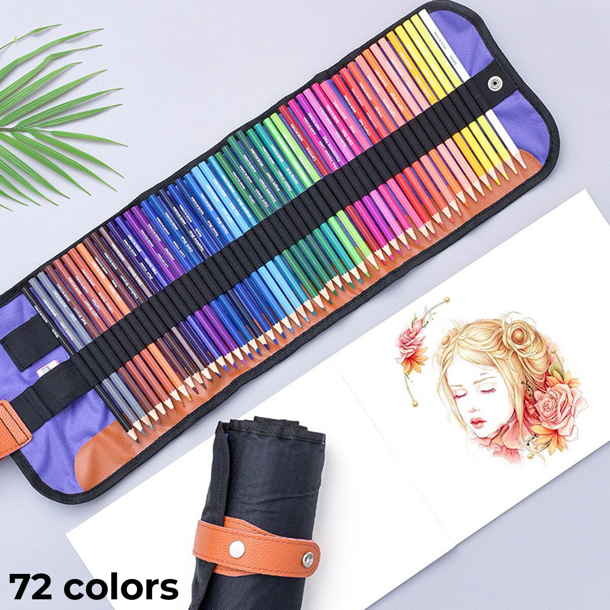 36/50/72 Pcs Drawing Sketching Set Colored Pencil With Canvas Bag And Penicl Artists Draw Sketch Kit For Painter Art Supplies 72pcs