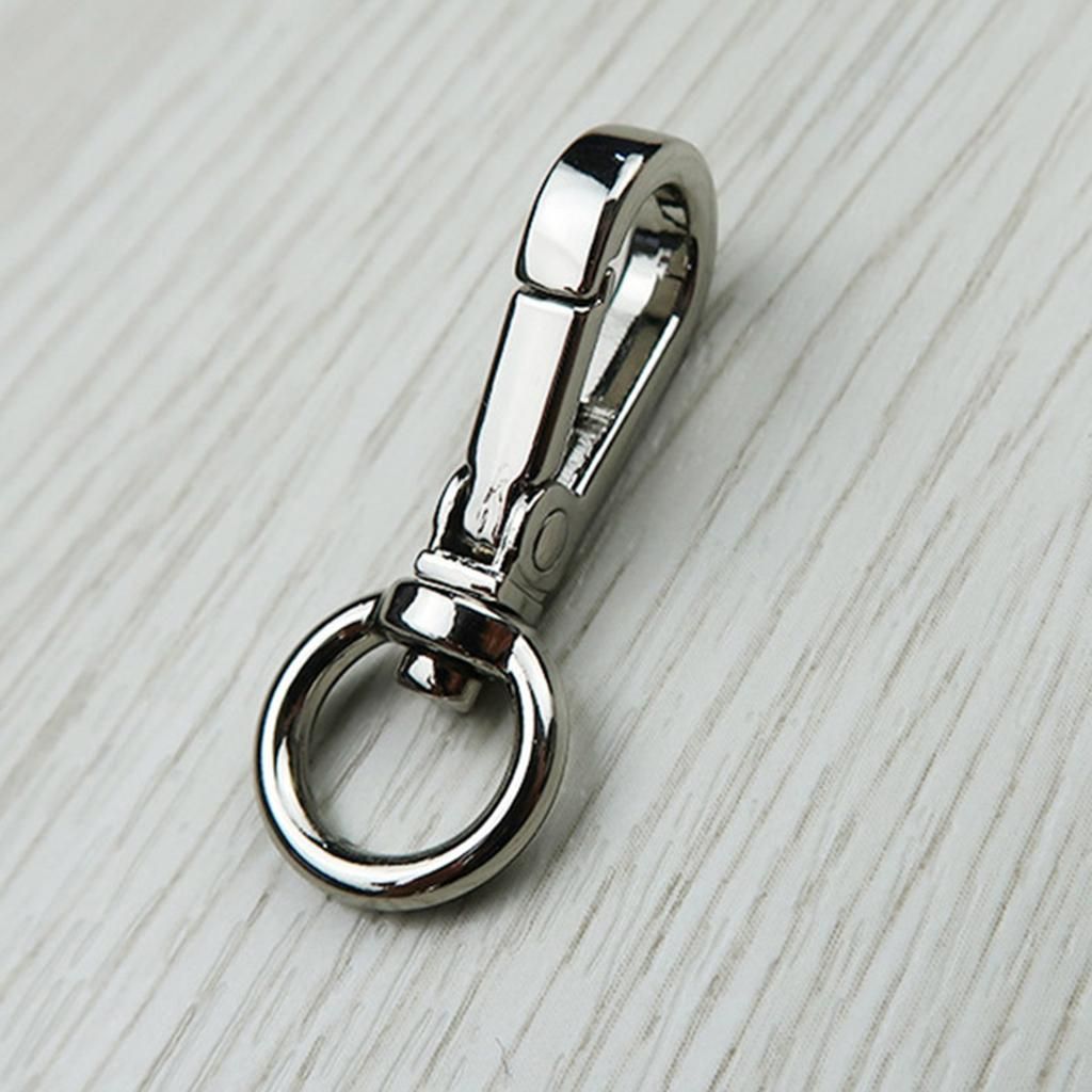 4x Metal Lanyard Hook Swivel Snap Lobster Clasp Clips Bag Key Silver