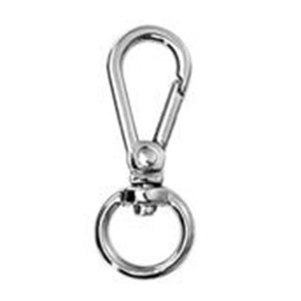 4x Metal Lanyard Hook Swivel Snap Lobster Clasp Clips Bag Key Silver