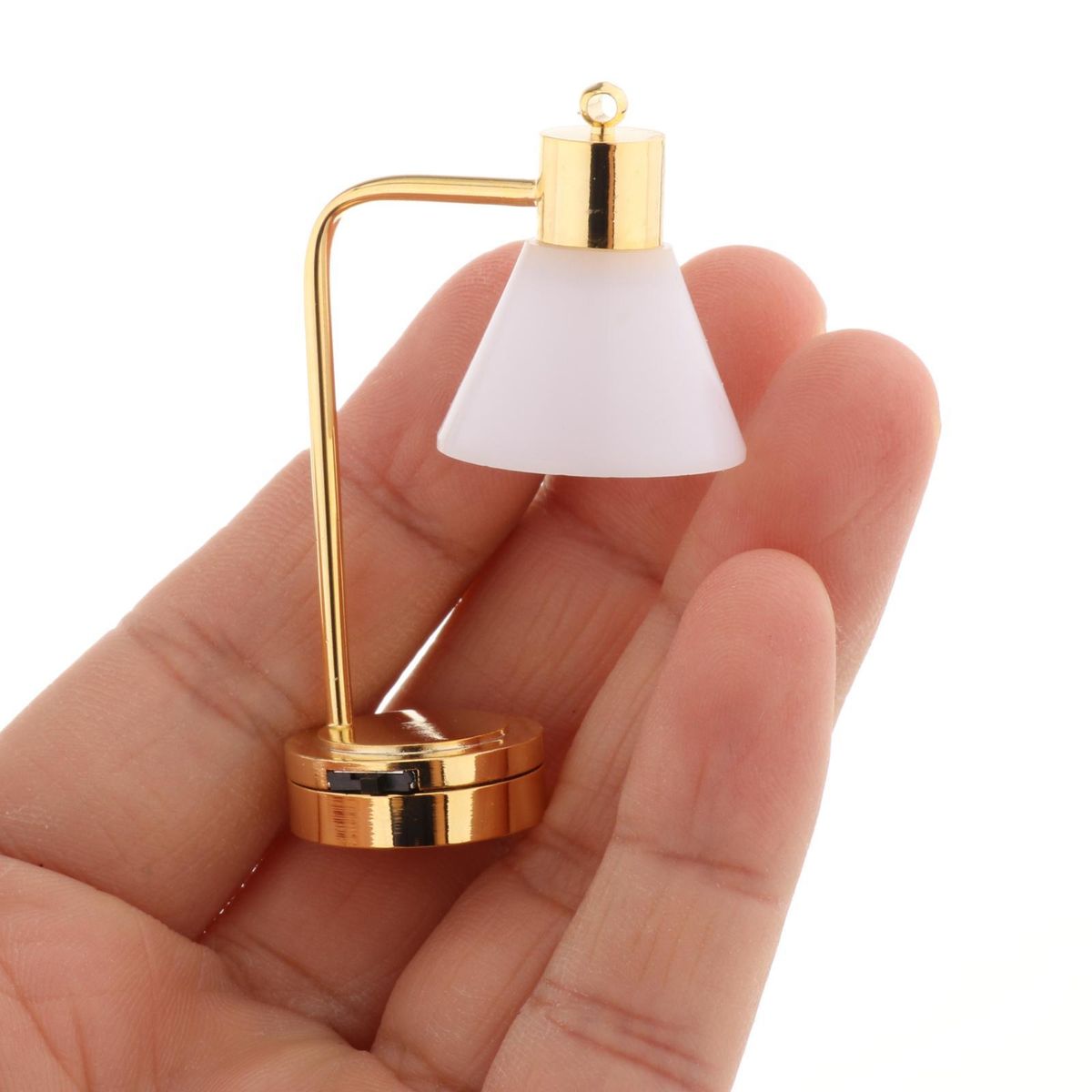 Mini Floor Lamp Doll House Ceiling Lampshade Bedroom DIY Model White