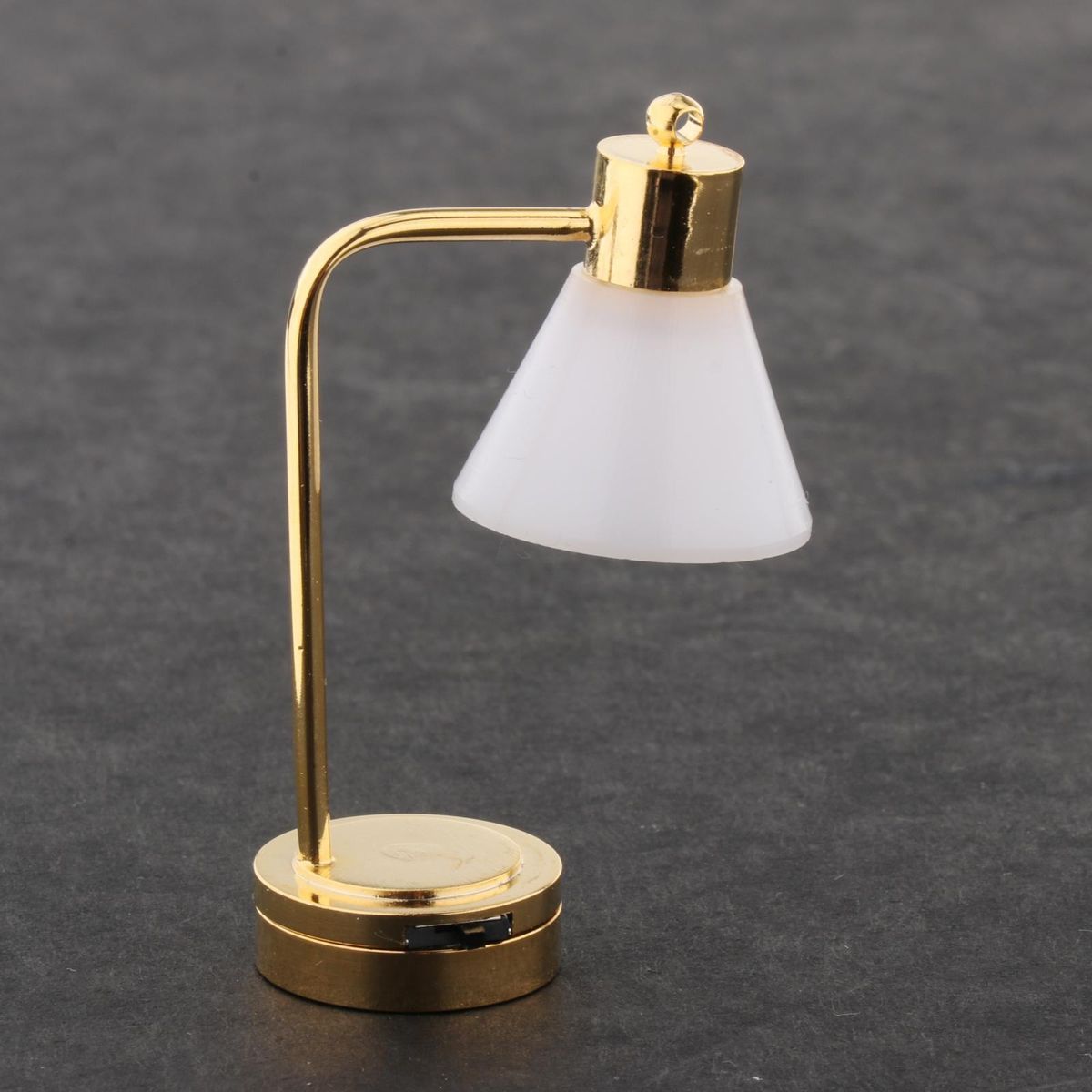 Mini Floor Lamp Doll House Ceiling Lampshade Bedroom DIY Model White