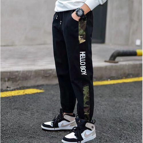 2 Pieces (Black+Green)= 5999 3D Print Kids Boy Girls Children Pants Jeans Trousers