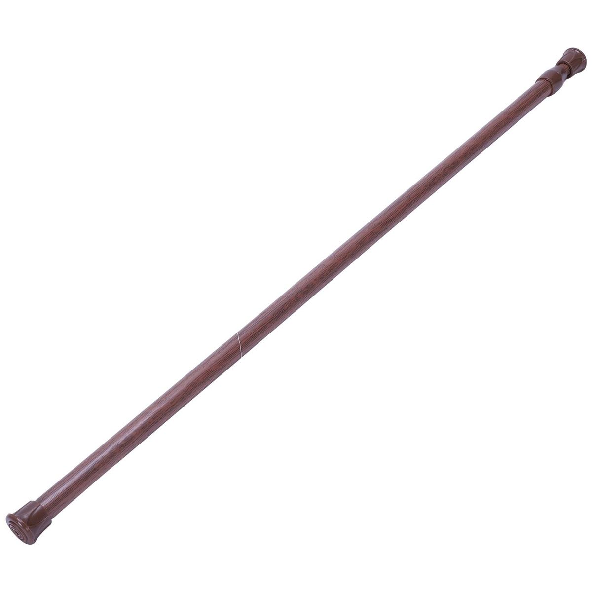 Extendable Telescopic Spring Loaded Net Voile Tension Curtain Rail Pole Rods,55-90Cm,Wood color