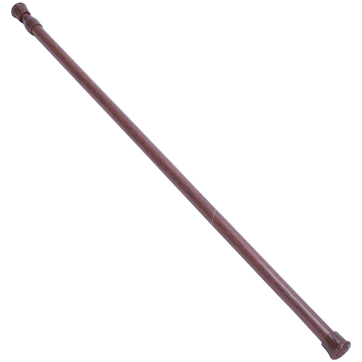 Extendable Telescopic Spring Loaded Net Voile Tension Curtain Rail Pole Rods,55-90Cm,Wood color