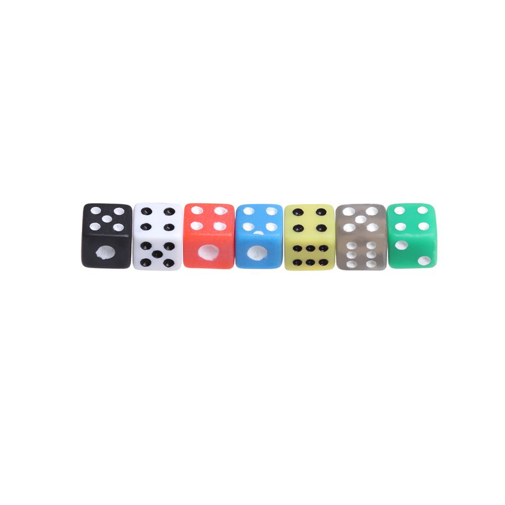 50 Pcs/bag 6 Sided Portable Table Games Dice 5mm Acrylic