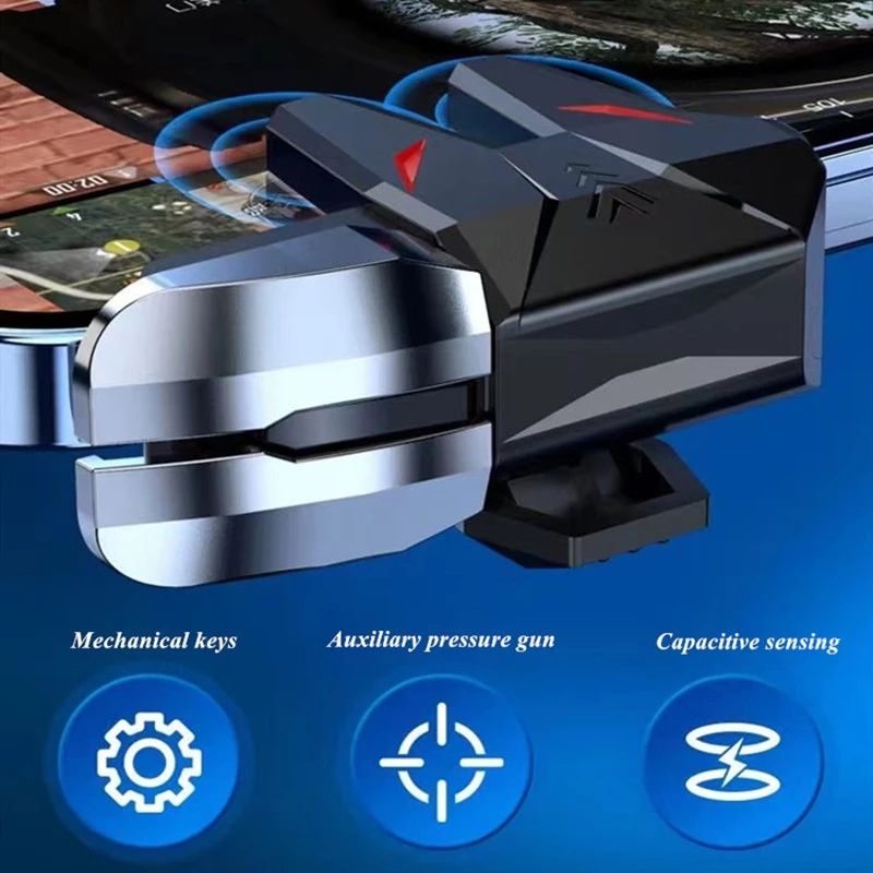 S1 6 Fingers Game Trigger Joystick Aim Shooting For PUBG Mobile Phone Gaming Accessorie L1R1 Alloy Key Button For IPhone Android