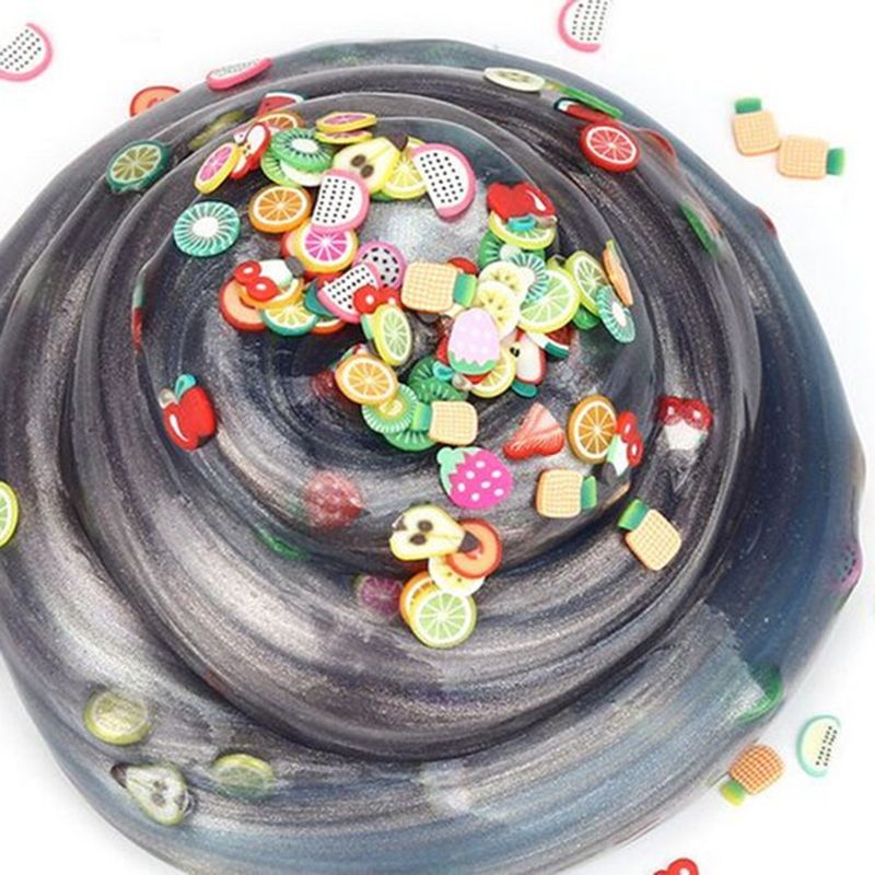 Colorful Soft Slime Fruit Slices Scented Stress Relief