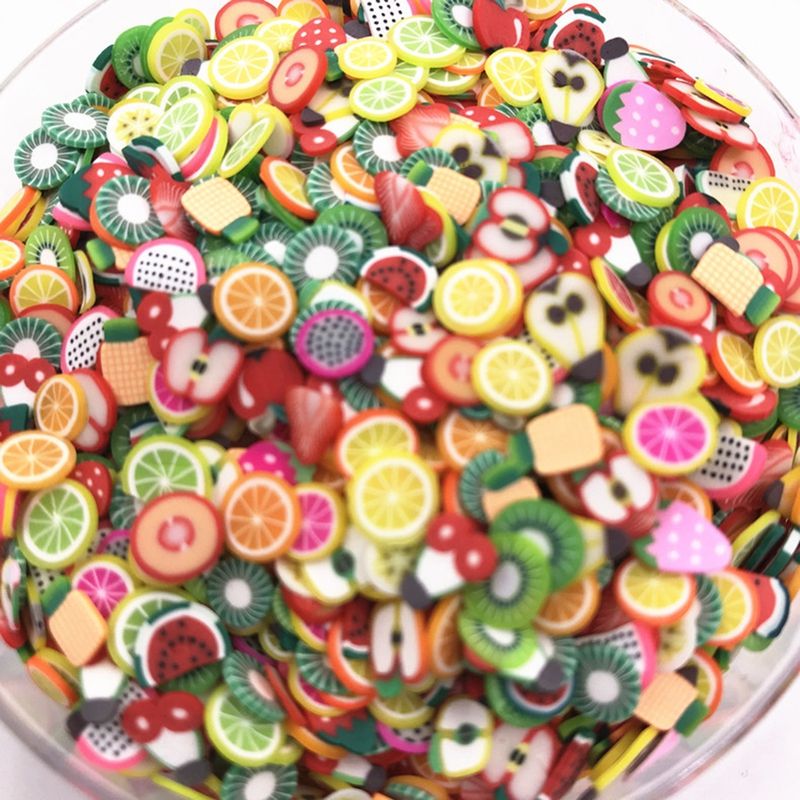 Colorful Soft Slime Fruit Slices Scented Stress Relief
