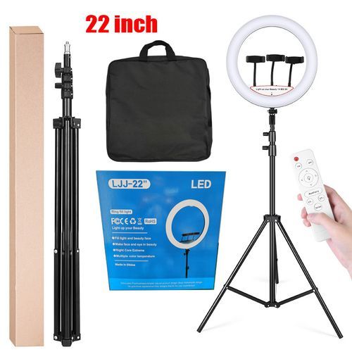 22 Inch Ring Light With Bag, Tripod Stand + Bag