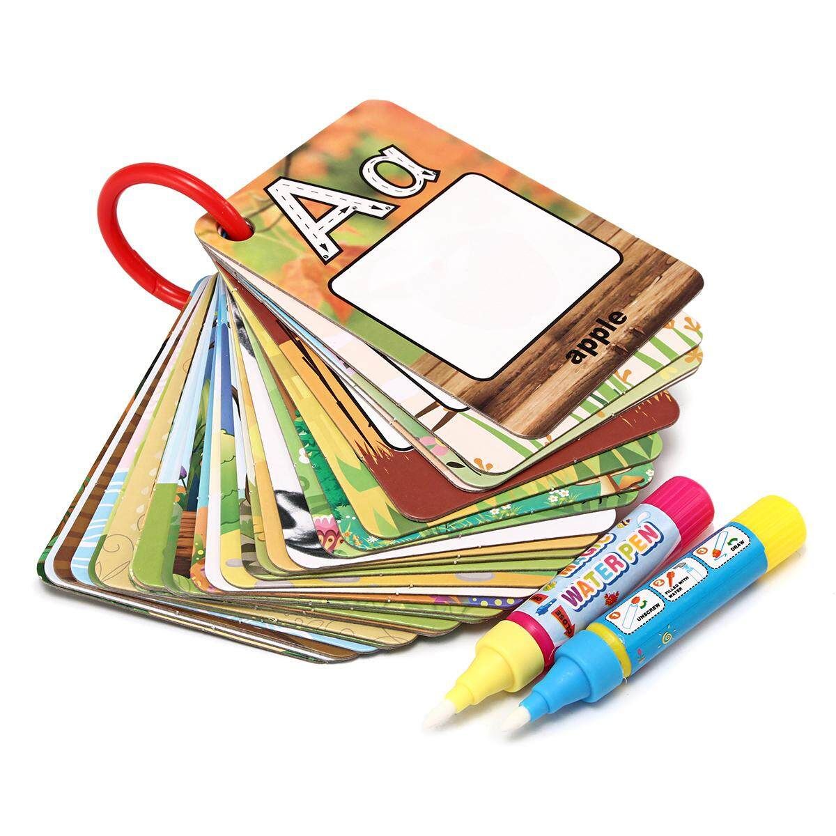 Kids Magic Water Drawing Flash Card Kids Early Education Learning Cards Letter