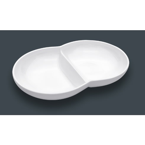 Unbreakable Double Compartments Plates - 3 Pieces