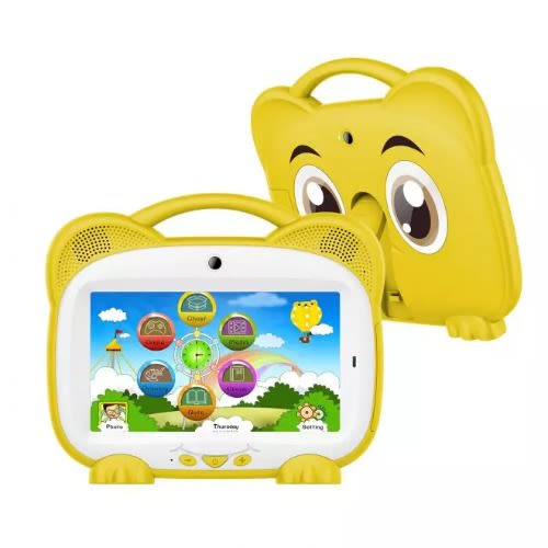 Modio M710 Kids Tablet - 7-INCH - 32GB ROM - 2GB RAM - 4G LTE - Zoom + Google Meet - Yellow