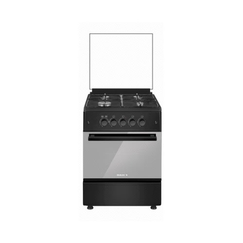 Free Standing - 4 Gas Burner Gas Cooker - 60×60cm -Black