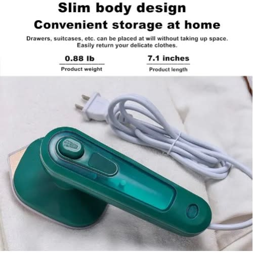 Portable Travel Handheld Steam Iron For Dry & Wet Ironing - 30w - 100ml