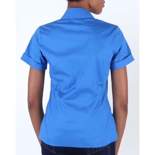 Stripped Short Sleeve Shirt - Blue