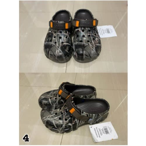 Patterned Offroad Sport Crocs- Black