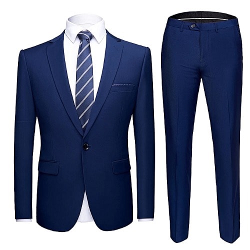 Fitted Men's Suit- Navy Blue