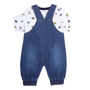 Three Piece Car Dungaree Set