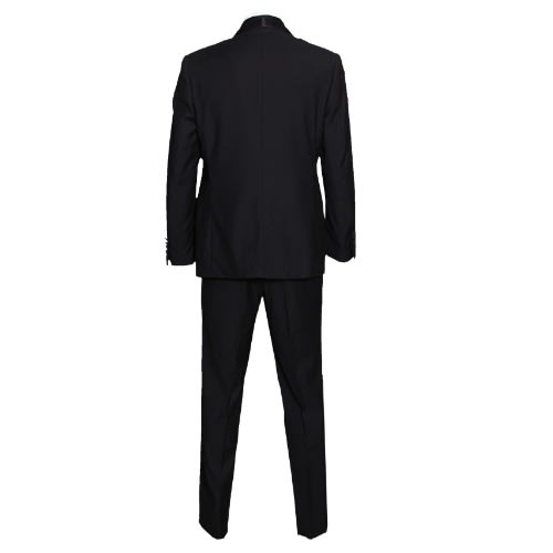 Wool Blend Tuxedo Suit - Black