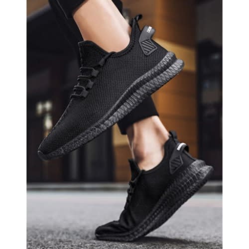 Breathable Men Sneakers - Black