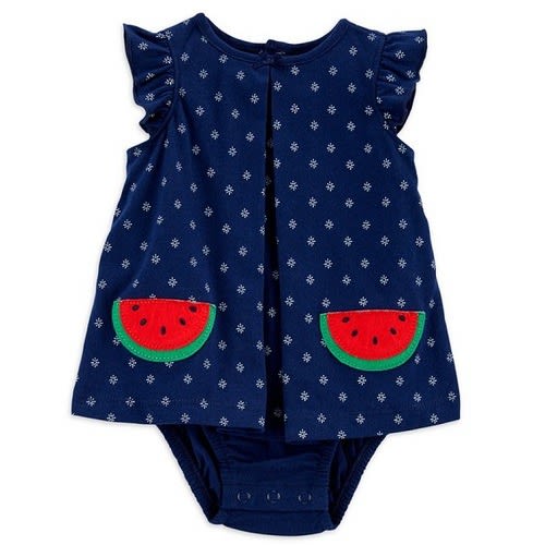 Baby Girls Watermelon One Piece Sunsuit Dress