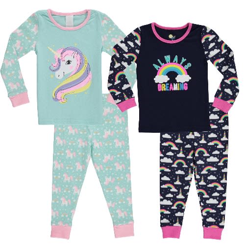 Unicorn Dream Girls Slim Fit Pyjamas Sleepwear Size Runs Small) - Order 2 Sizes Up