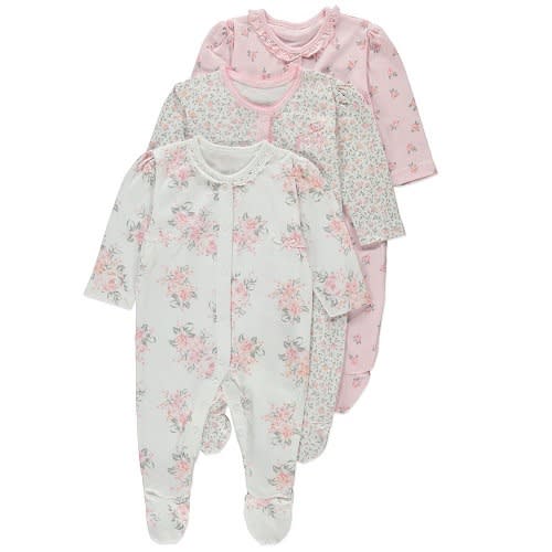 Baby Girl's Sleepsuits - 3 Pack