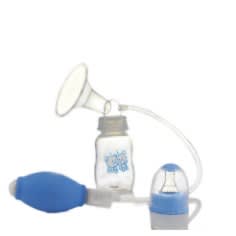 Manual Breast Pump With Feeding Set - Blue