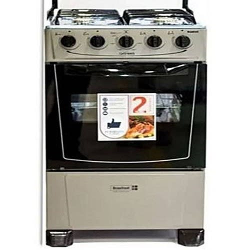 4 Burner Standing Gas Cooker With Oven - Grey