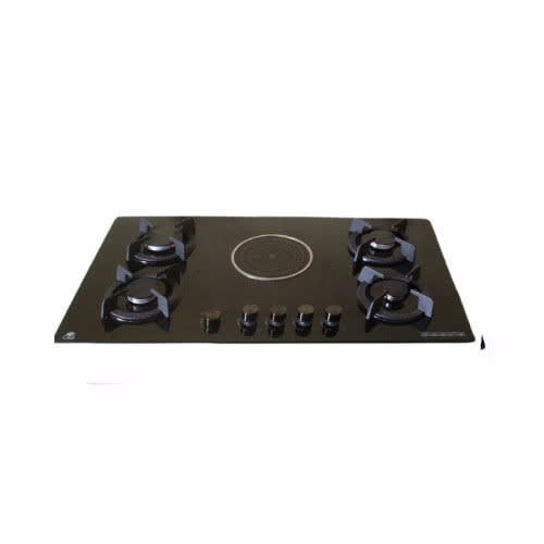 ARC Built-in Tampered Glass Gas Hob Cooker - 4 Burners + 1 Hotplate