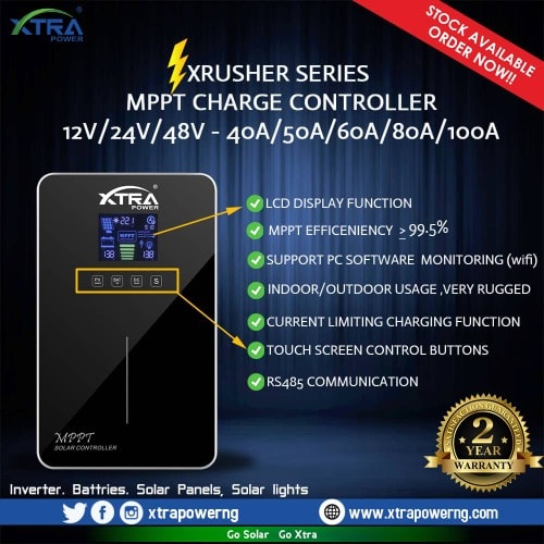 Xtrapower Mppt Touch Screen Charge Controller - 48v - 80a