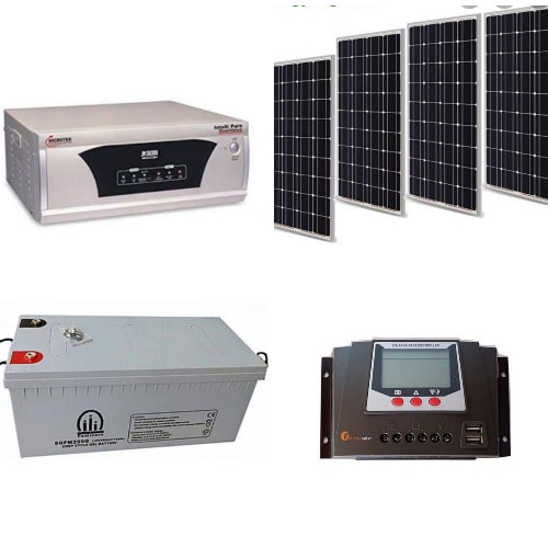 1kva 12v Inverter Solar System+4panels