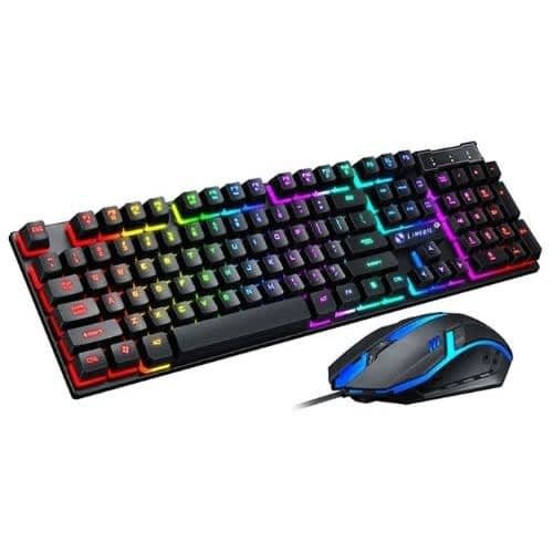 Jedel Gk 110+ Wired Gaming Rainbow Led Keyboard And Mouse Combo
