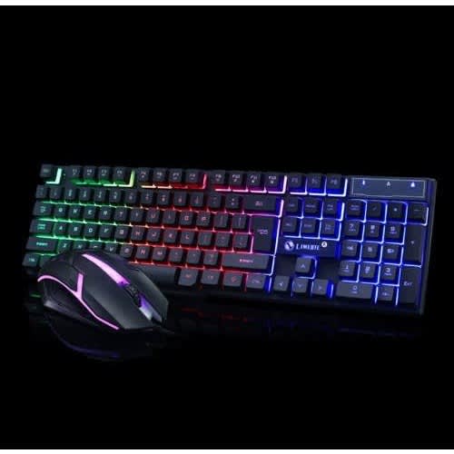 Jedel Gk 110+ Wired Gaming Rainbow Led Keyboard And Mouse Combo